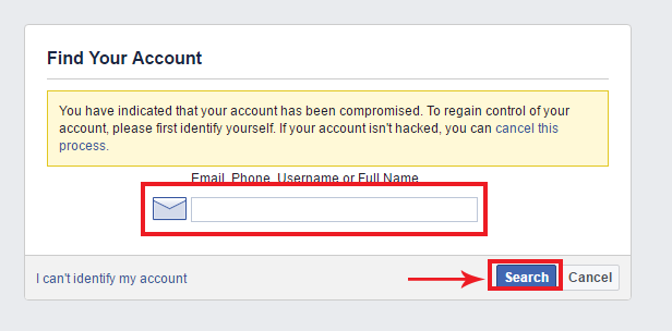 Reset Facebook Account Password